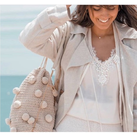 NWT Zara Pom Pom Backpack main image 5
